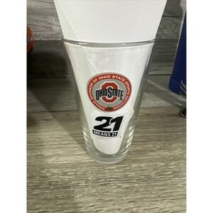 Ohio State Pint Glass Unisex OS Clear Excellent Coors Light Etched Buckeyes Logo